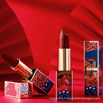 Chinese Style Pattern Carving Makeup Best Matte Lipstick of Private Label Cosmetics Wholesale